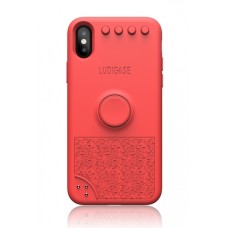 Coque amusante et interactive pour iPhone X/XS- Rouge tropical